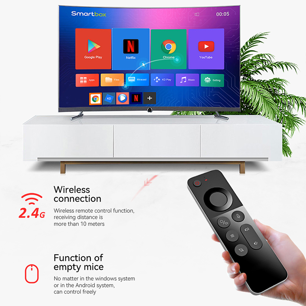 Topleo Voice Control With USB 2.4GHz Backlit voice Wireless control remoto air mouse