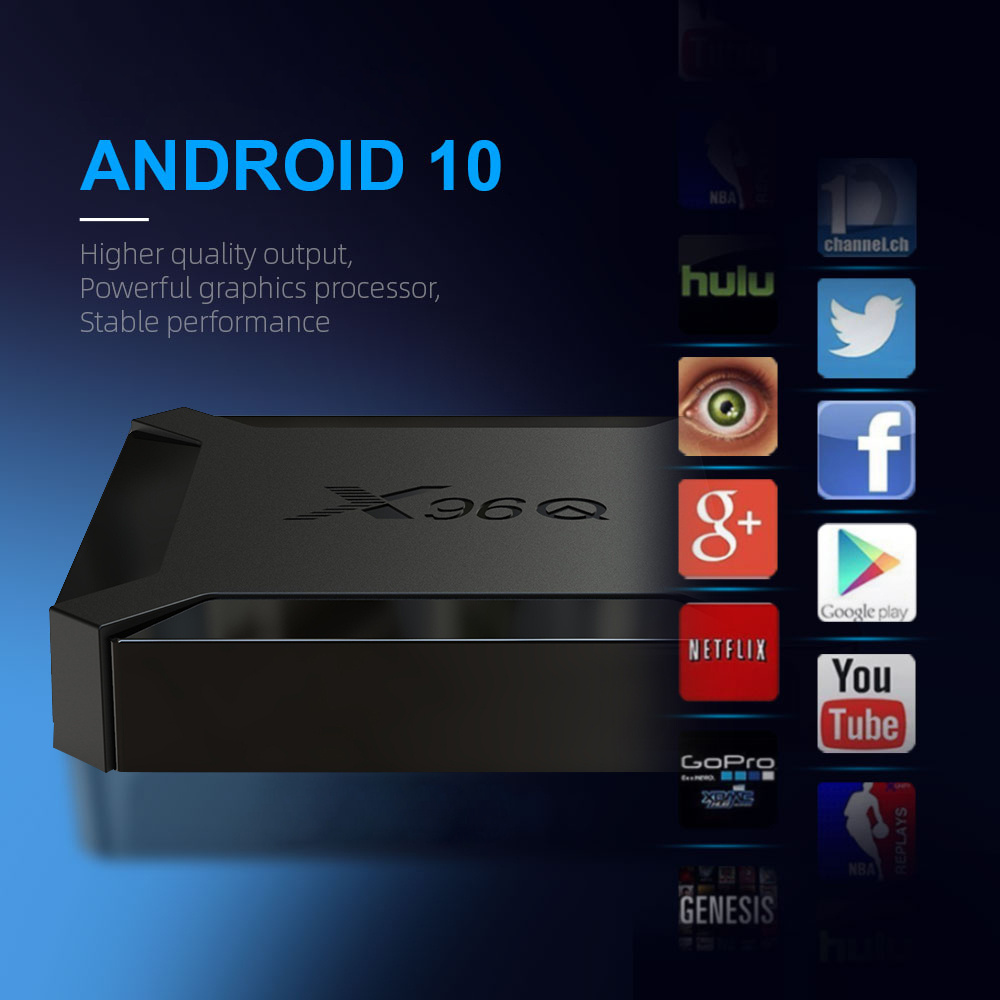 Hot sale Topleo X96Q 2.4G wifi 2GB RAM 16GB ROM Allwinner H313 4K super new smart android tv box