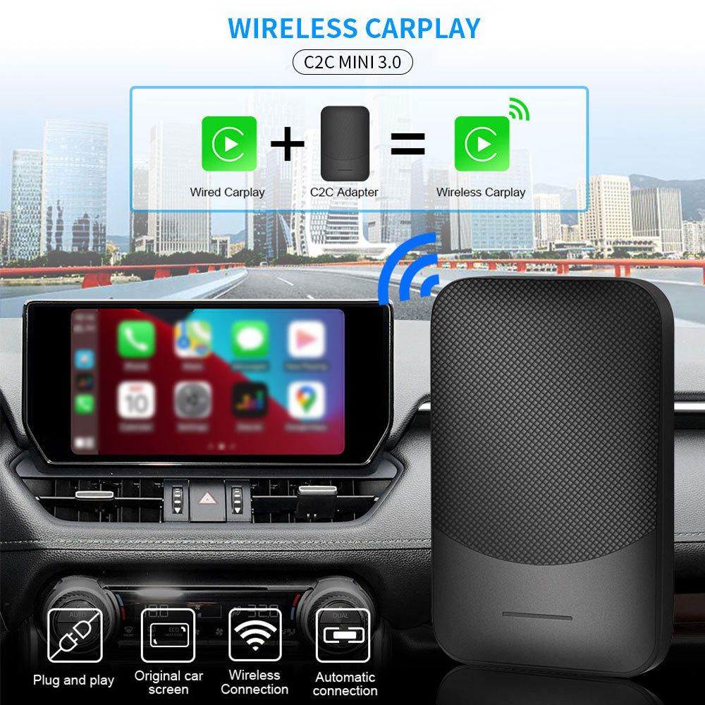 Topleo Android Auto Smart Carplay AI Box Wired To Wireless OEM Factory magic 2 in 1 wireless carplay ai box adapter