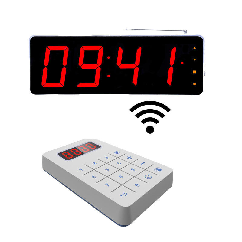 2020 Smart Wireless queue calling system Queue number call system 3- Digit Wireless LED Number screen and keypad transmitter