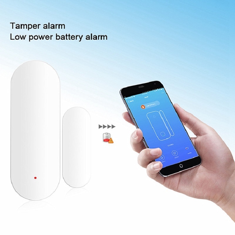 Tuya WiFi  zigbee Magnetic Door Sensor Alarm System Smart Home Security Door Detector Sensor