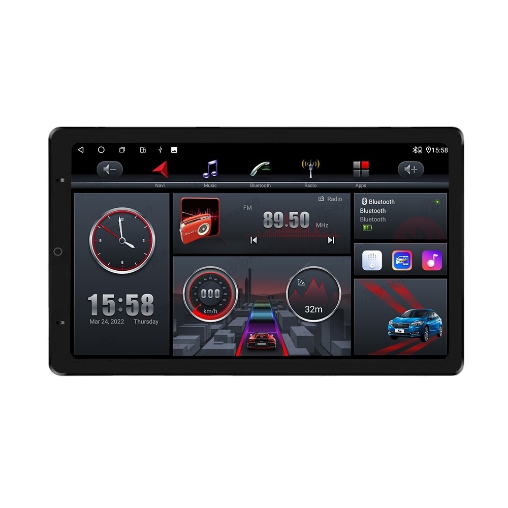 Universal Car Multimedia GPS System 2din Android Radio With 13.3Inch Big Rotation Screen Support wireless carplay + Android Auto