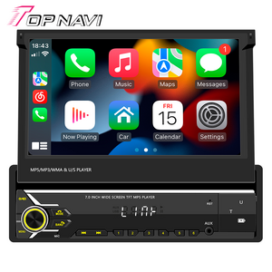 1 Din Android Car Radio 7 Inch Retractable Car DVD Player Universal Car Stereo Radio System MP5 Player With BT Wifi GPS