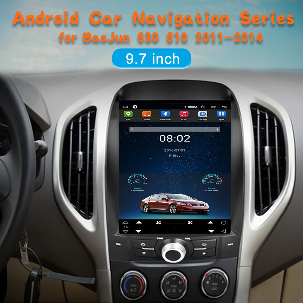 Android Auto car radio electronic multimedia player For BaoJun 630/610 2011 2012 2013 2014 4+64 GB Car GPS Navigation