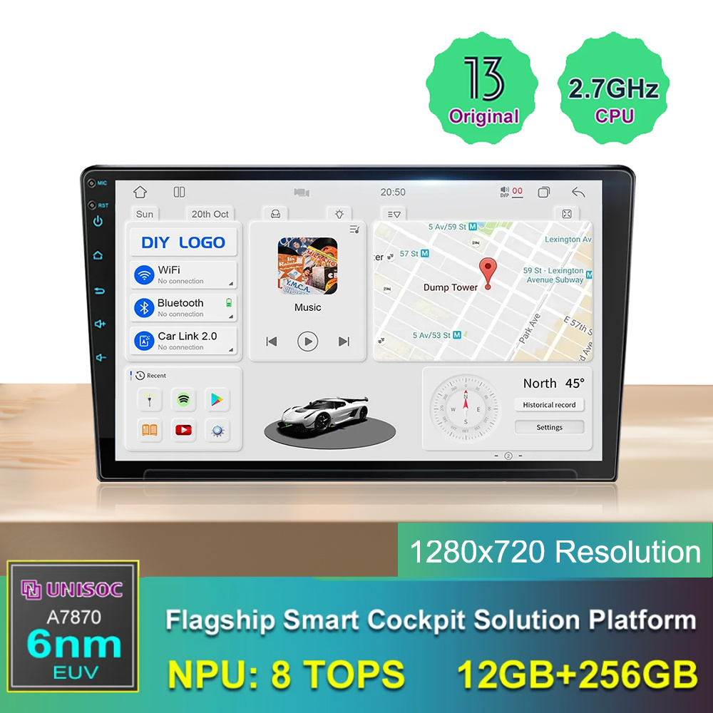 A7870 Android 13 Car DVD Player Automotive Multimedia Wireless CarPlay Car Stereo Universal Bluetooth Auto Intelligent Systems