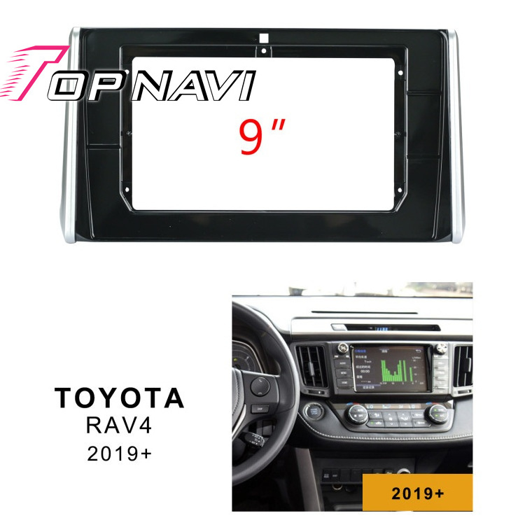 10.1 Inch Android Car Radio Fascia Frame For TOYOTA RAV4 2019 2020 2021 2022 Dashboard  Refitting Panel Fascia Frame GPS Frame