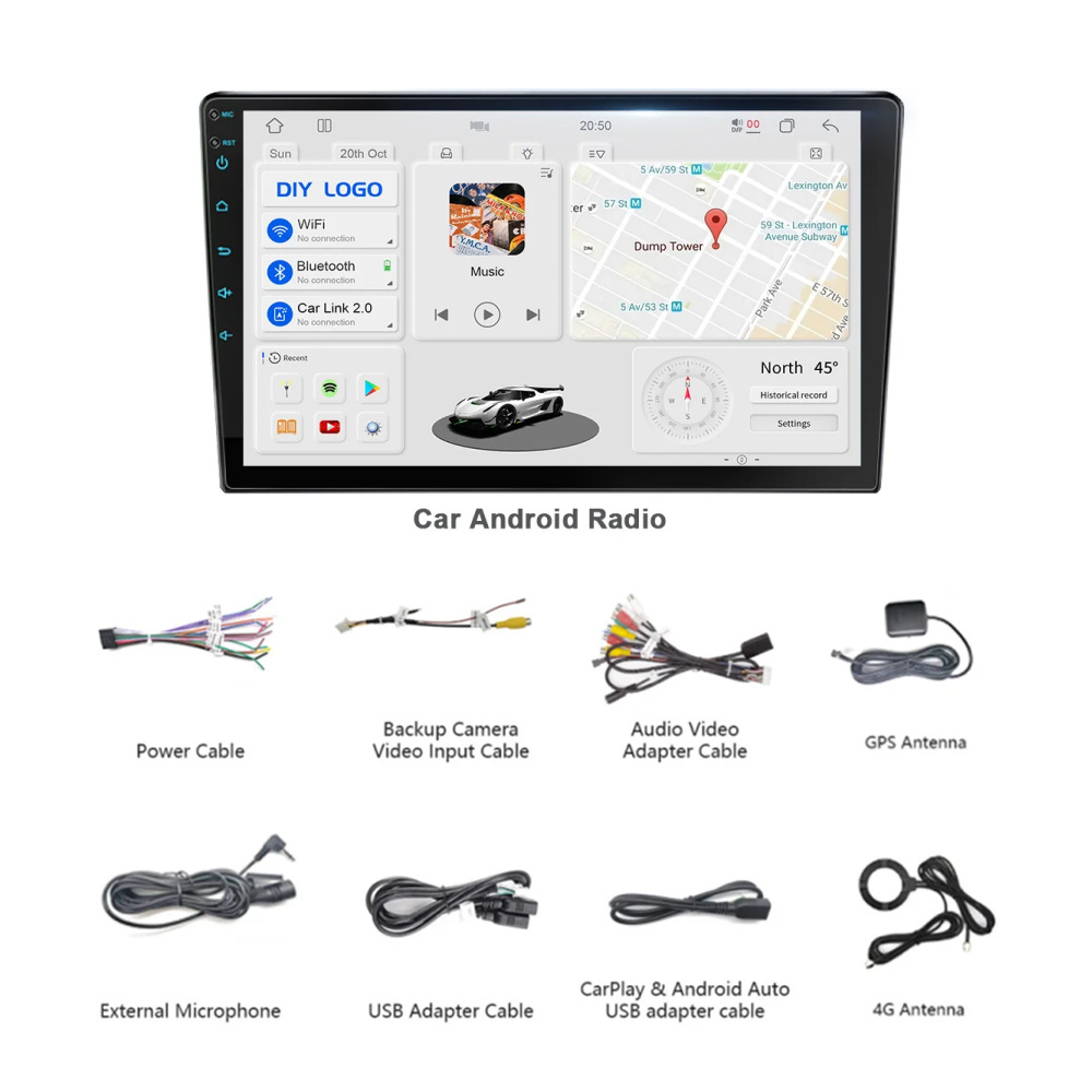 A7870 Android 13 Car DVD Player Automotive Multimedia Wireless CarPlay Car Stereo Universal Bluetooth Auto Intelligent Systems