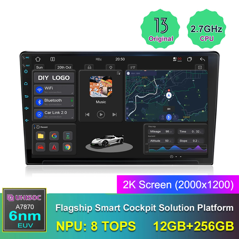 Android 13 A7870 2K Car DVD Player Universal Automotive Multimedia  CarPlay Wireless Bluetooth 1 Year Warranty Auto Systems