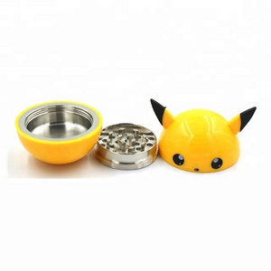 2018 new coming Pokemon Go stainless steel novelty herb grinder 55mm 3 piece