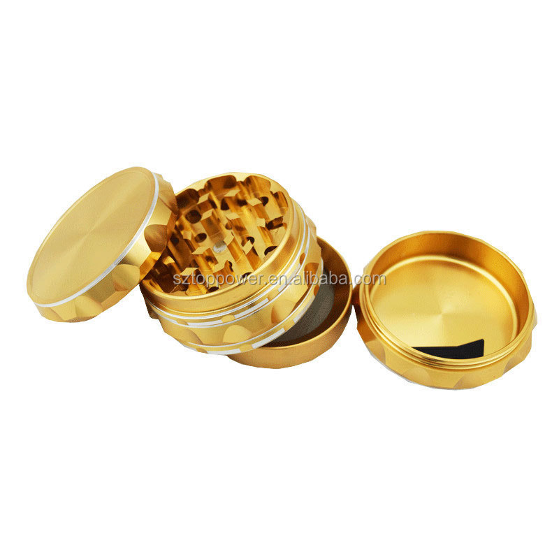 2016 new design gold herb grinder premium grade 4 part pokeball herb grinder