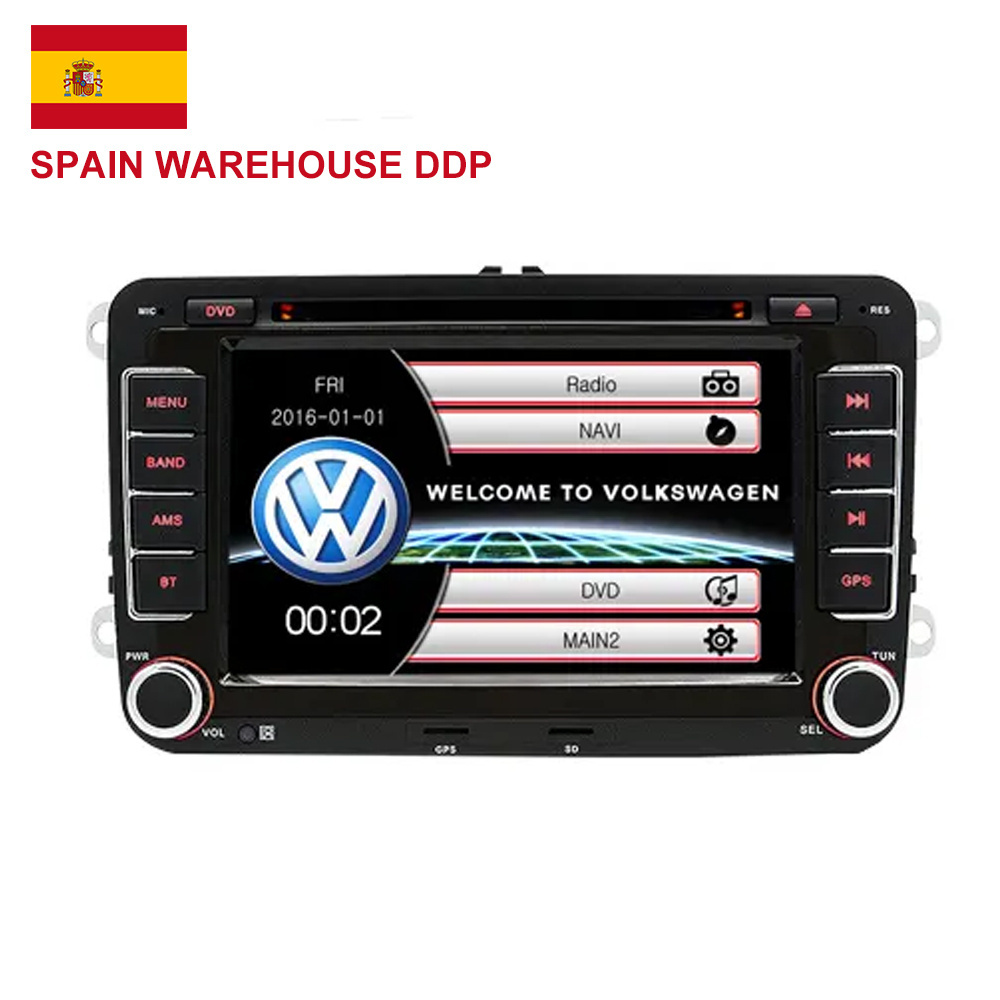 SPAIN WAREHOUSE DDP 2 Din 256M Autoradio For VW/POLO/forPASSAT b6/golf 5/Skoda/Octavia/SEAT/LEON radio dvd automotivo