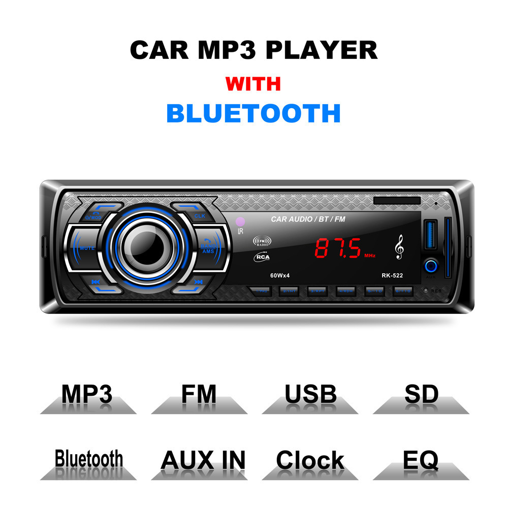 MP4 Car Radio with FM Tuner and USB Connection In-Dash Stereo Kits with Rear View Camera and MP3 FM Function Auto Electronics