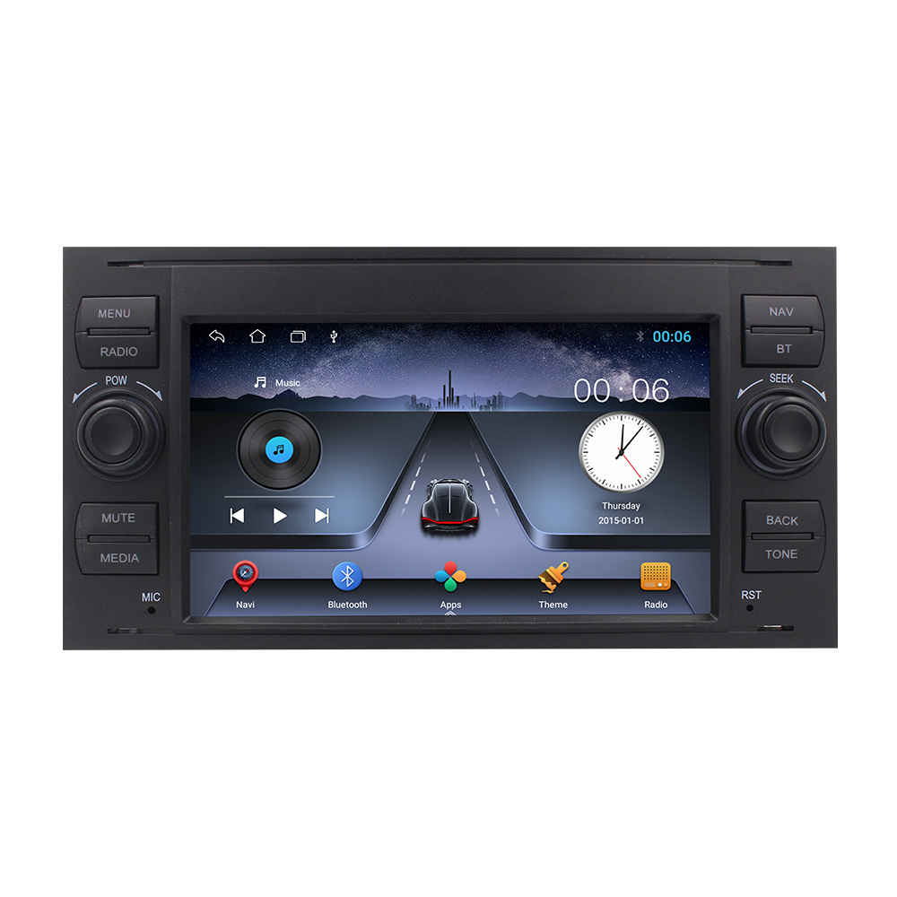 TOPSOURCE Android 11 Car Radio 7 inch 1+16G 2+32G 4+64G Autoradio Stereo GPS Wifi BT FM For Ford