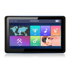 Hot sales Mediatek 256M/8GB fm 7 inch Portable Truck Car Driving gps navigation free map For Pioneer