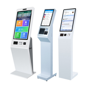 32 Inch WiFi Vending Kiosk Machine, Self Service Interactive Kiosk Touch Screen Payment Ordering Kiosk with Thermal Printer