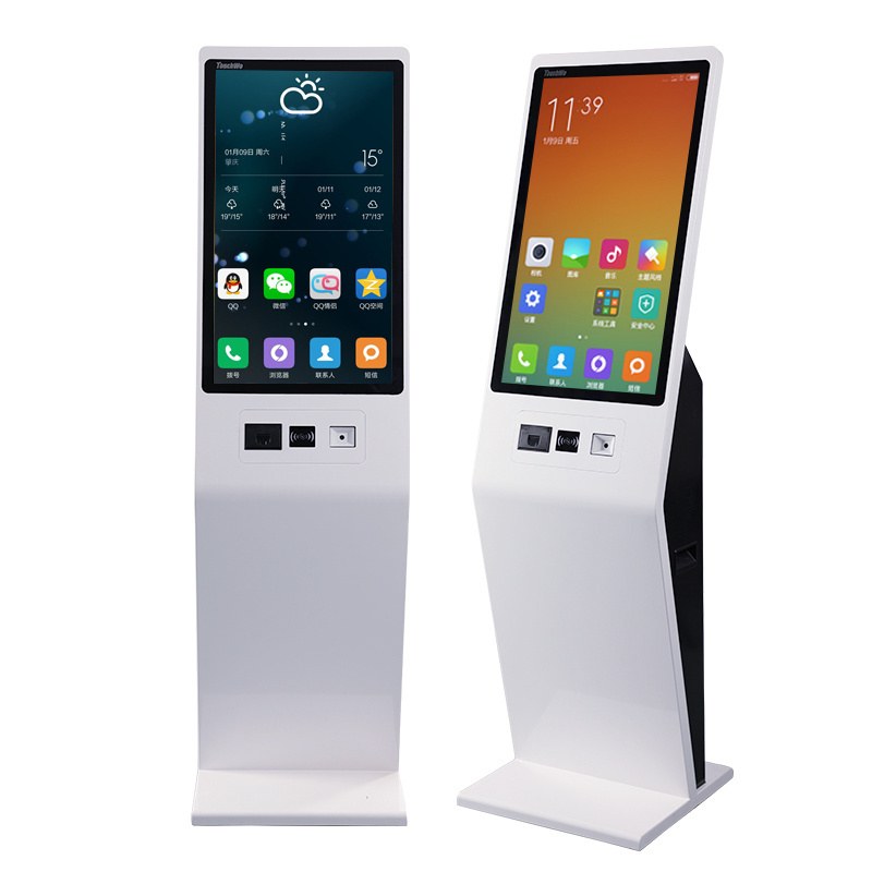 32 Inch WiFi Vending Kiosk Machine, Self Service Interactive Kiosk Touch Screen Payment Ordering Kiosk with Thermal Printer