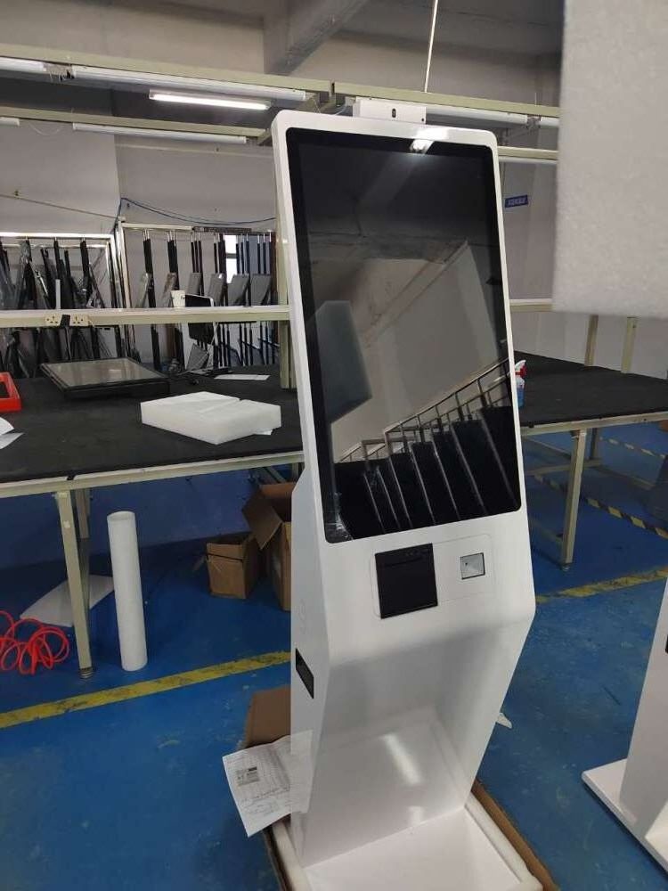 32 Inch WiFi Vending Kiosk Machine, Self Service Interactive Kiosk Touch Screen Payment Ordering Kiosk with Thermal Printer