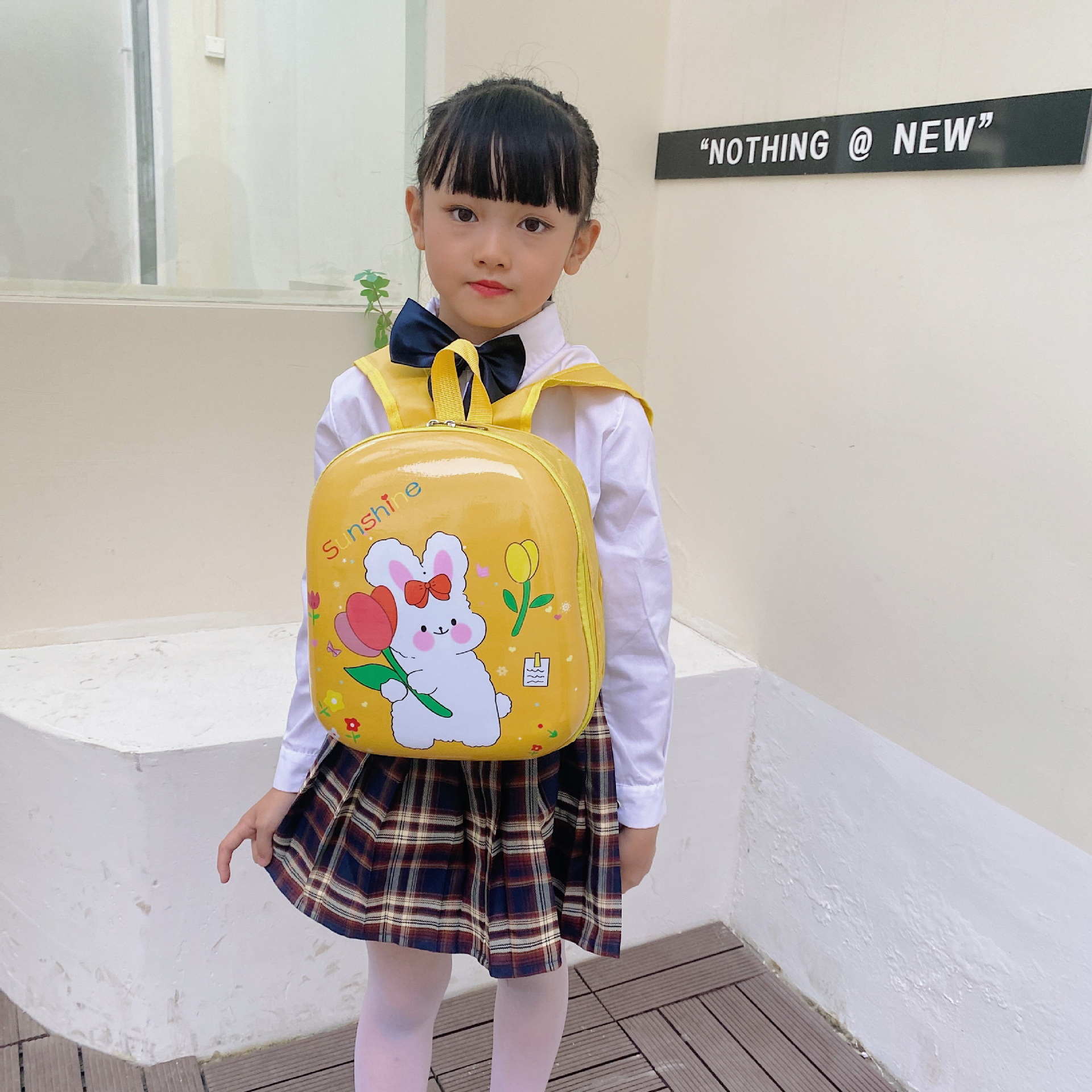 New 3-6 years Children's Hard Case School Bag Cute Cartoon Rabbit Backpack Kindergarten Children's School Backpack