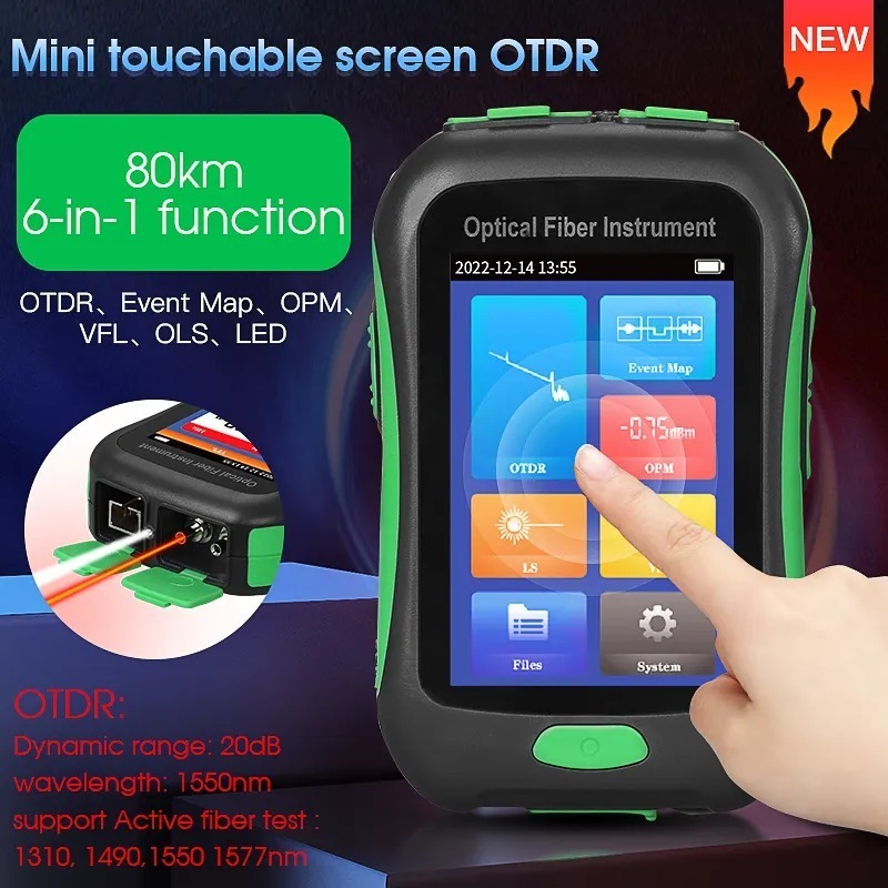 Toplink Fiber Reflectometer Mini OTDR Optic Time Domain Reflectometer Fiber Optic Tester OPM AUA-16U OTDR with VFL