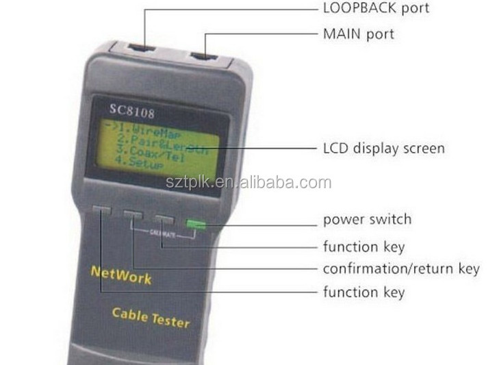 2022 LAN Wireless RJ45 SC8108 Network Cable Tester With LCD Display