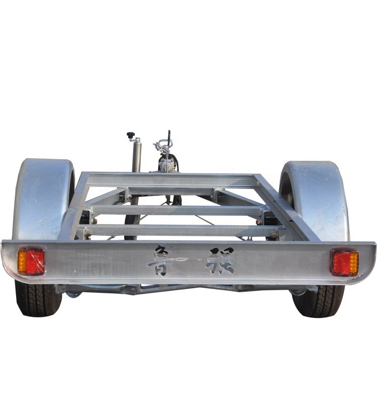 1.5ton steel trailer galvanized finish frame chassis for transportation