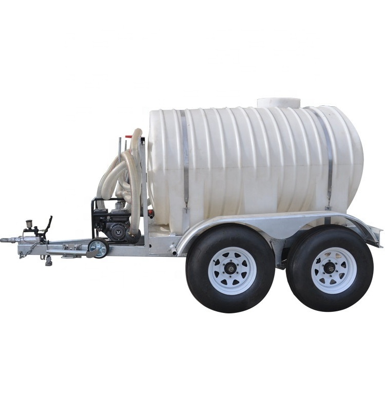 Cheaper price tractor tow 3000L PVC water tanker trailer