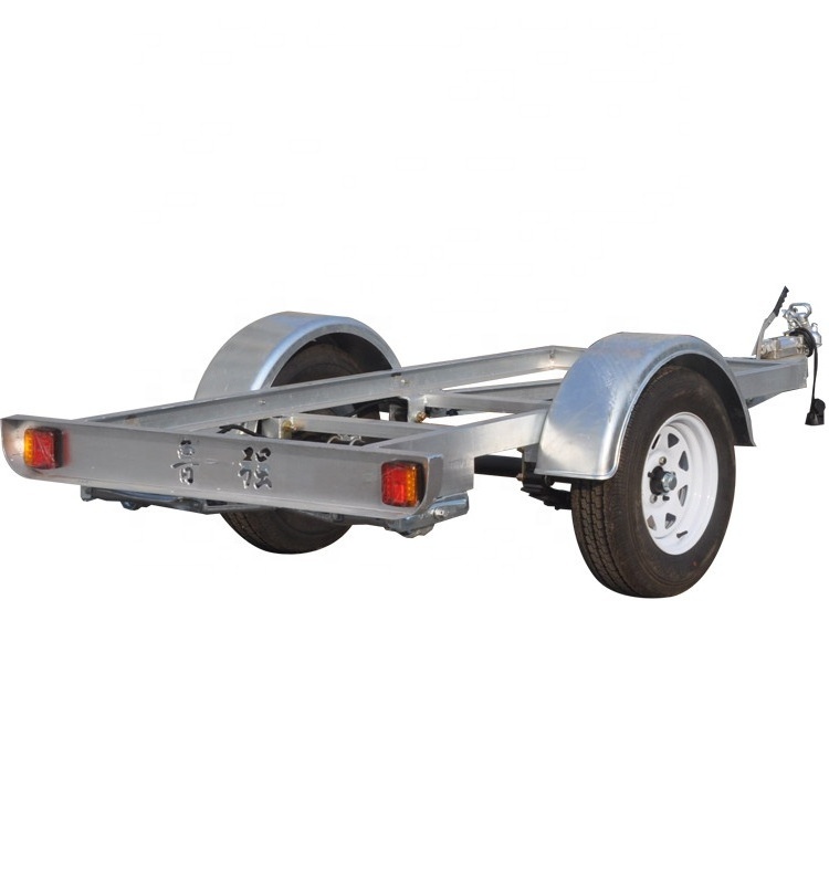 1.5ton steel trailer galvanized finish frame chassis for transportation