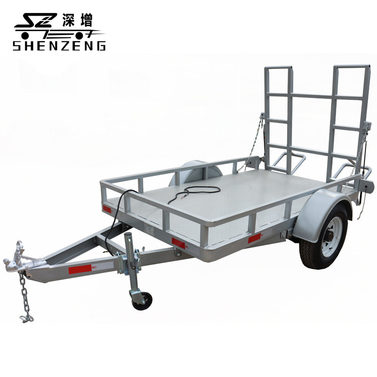 single axle 2 wheel plant trailer for excavator transport