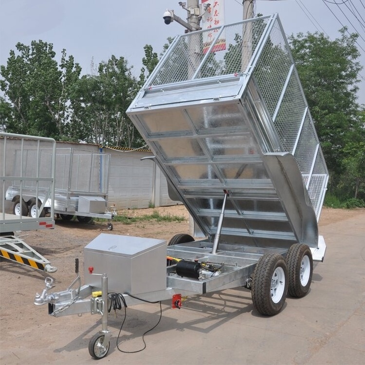 7x14 ft dump cage trailer  6x12 ft dump car galvanized trailer