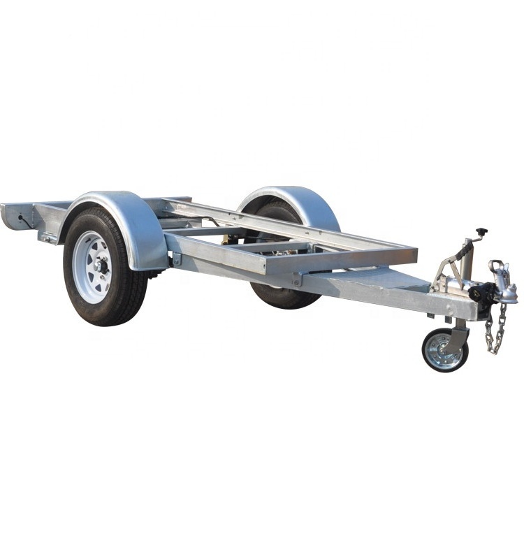 1.5ton steel trailer galvanized finish frame chassis for transportation