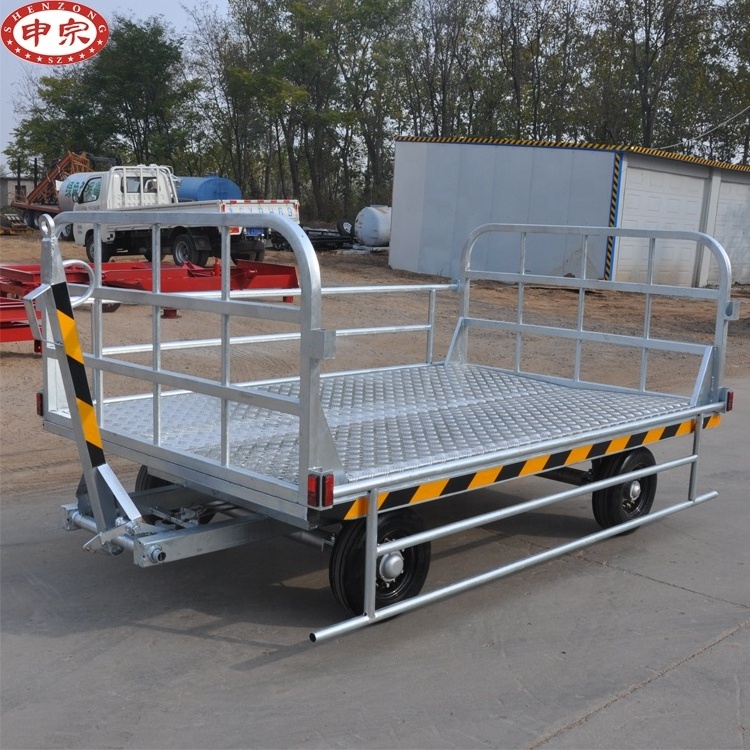 small airport luggage platform trailer