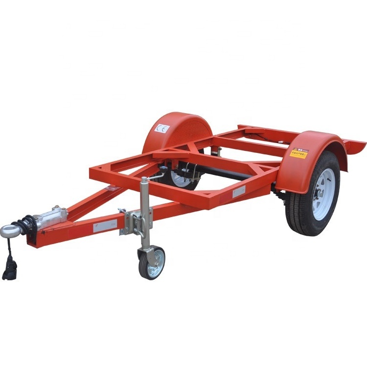 1.5ton steel trailer galvanized finish frame chassis for transportation