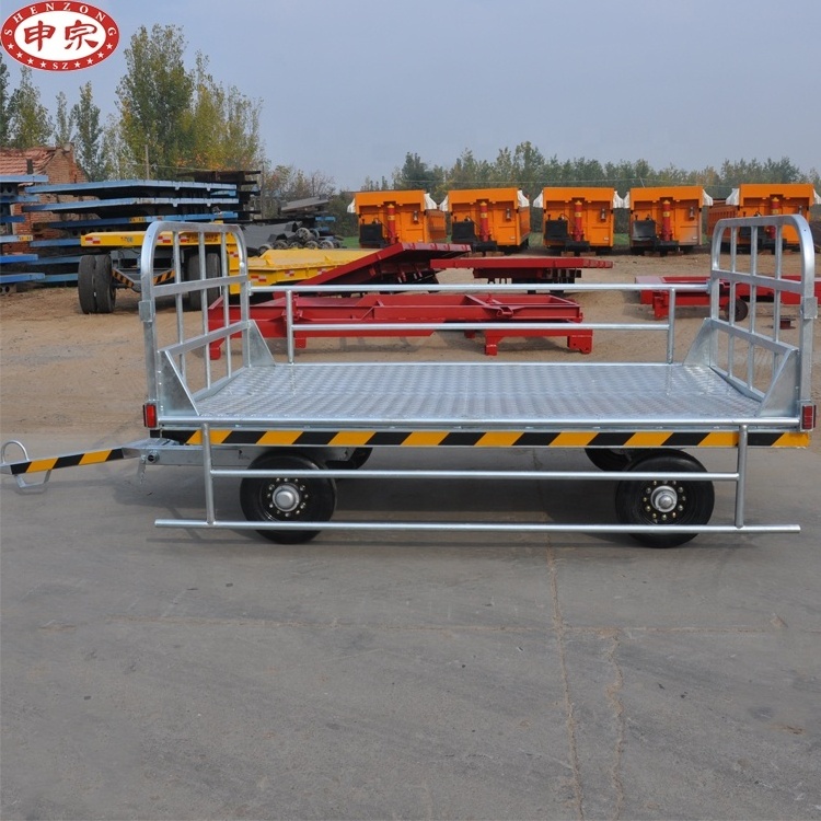 small airport luggage platform trailer