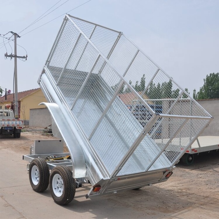 7x14 ft dump cage trailer  6x12 ft dump car galvanized trailer