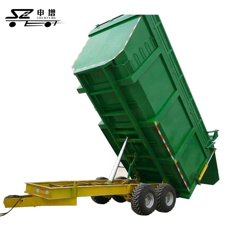 Rear door hydraulic open grain cargo transportation dump trailer for tractor