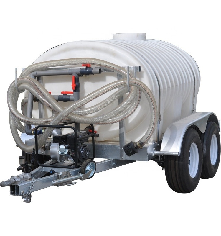 Cheaper price tractor tow 3000L PVC water tanker trailer