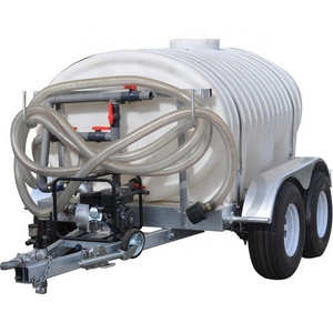 Cheaper price tractor tow 3000L PVC water tanker trailer