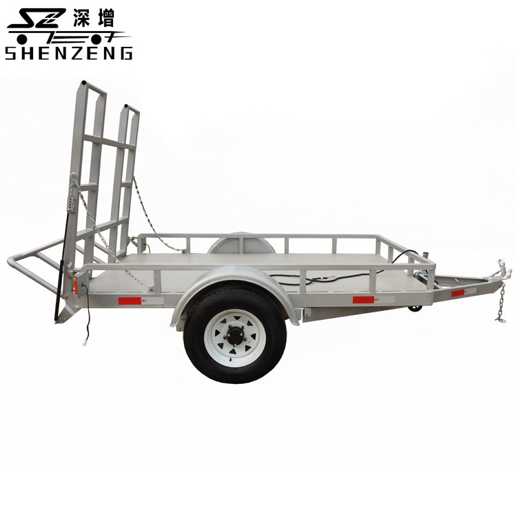 single axle 2 wheel plant trailer for excavator transport