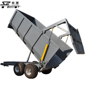 Rear door hydraulic open grain cargo transportation dump trailer for tractor