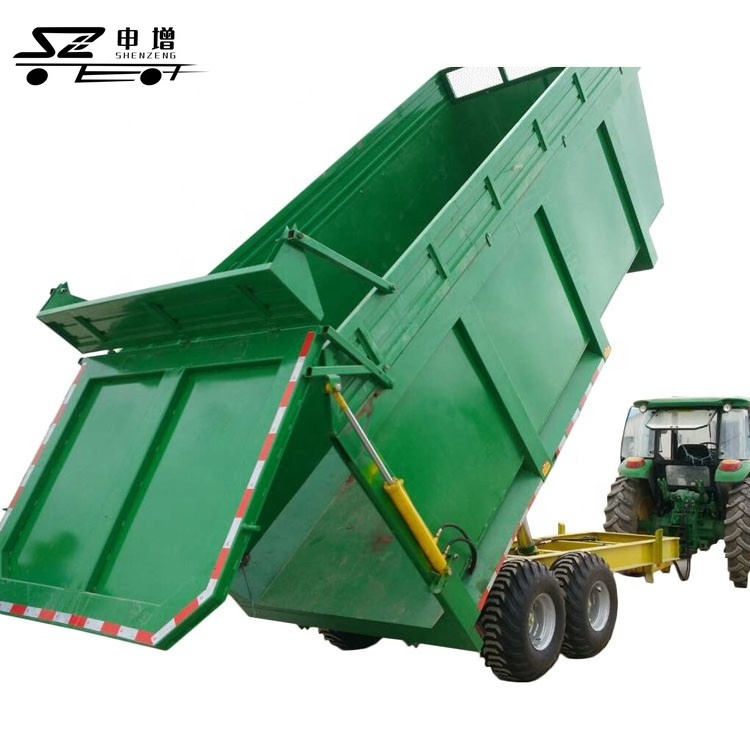 Rear door hydraulic open grain cargo transportation dump trailer for tractor