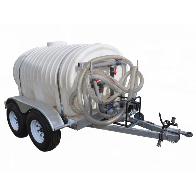 Cheaper price tractor tow 3000L PVC water tanker trailer