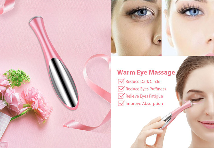 Red light therapy galvanic eye massager pen with warm massage eye massage equipment heating eye applicator