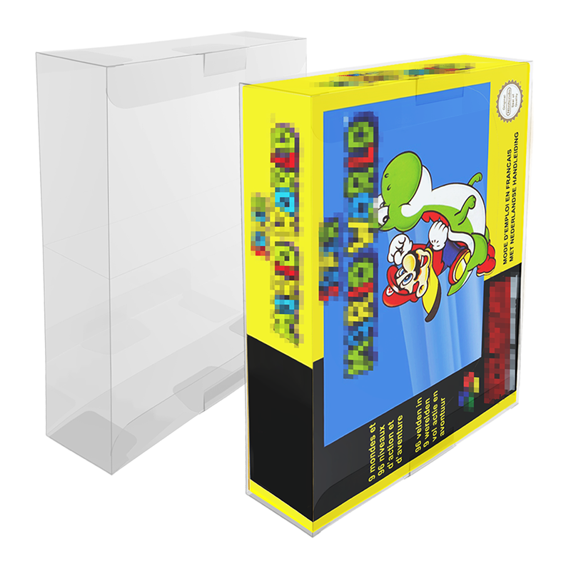 for N64 or SNES Game Card Clear PET Storage Display Box N64 Cartridge Box Bags & Cases for Nintendo 64 Super Nintendo