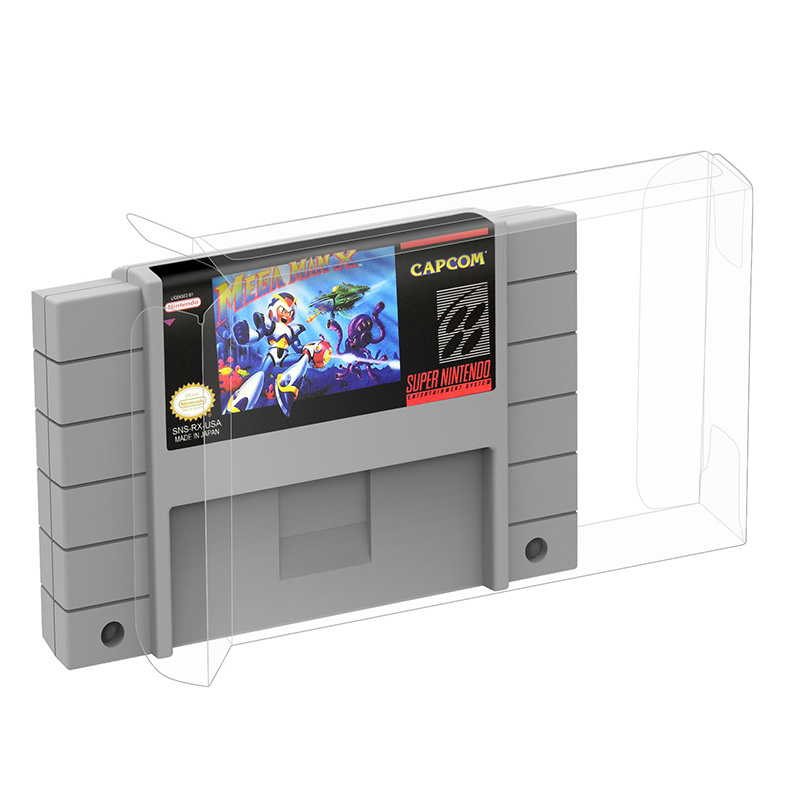 Game Card Cartridge Protector Display Storage Box Sleeve Case Cover for Super SNES US Version Games