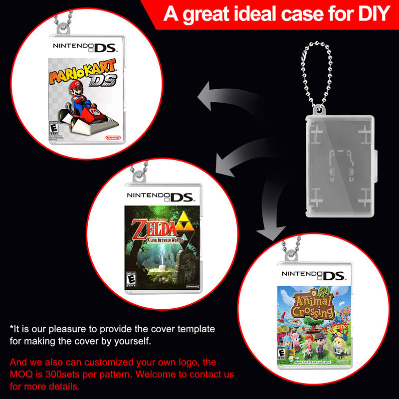 For Nintendo DS Game Card Keychain Box NDSI Cartridge Storage Mini Protective Case Pocket Portable Single Game Card Holder Micro