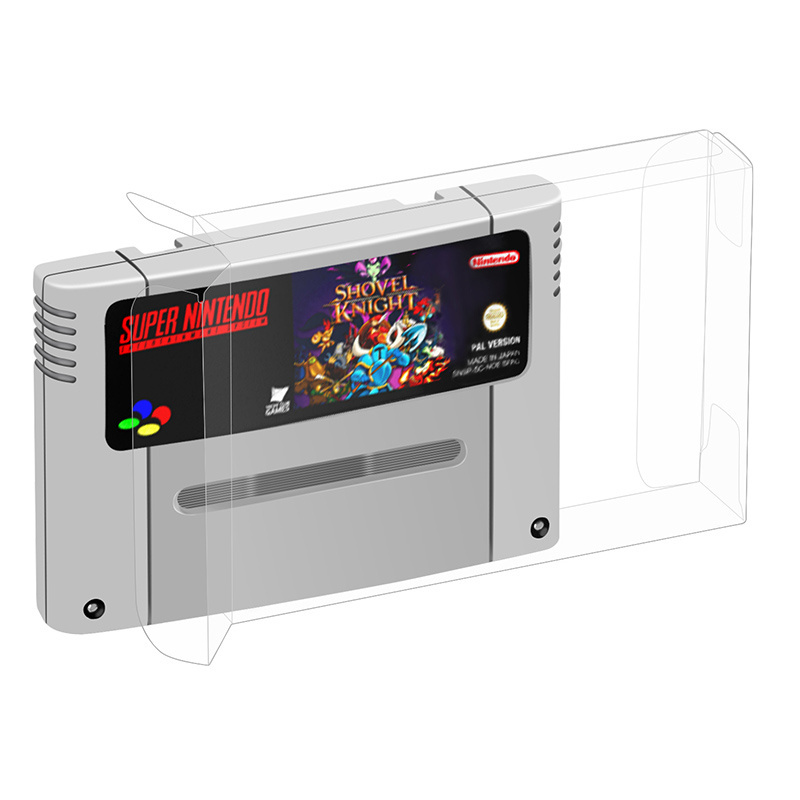 PET Transparent SNES Game Card Cartridge Protector Display Box Sleeve for Super Famicom Super Nintendo Entertainment System