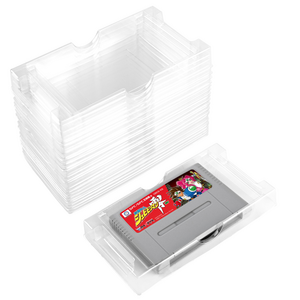 Clear Plastic SFC Cartridge Inlay Super Famicom Inserts Games Inner Tray Replacement Display Case JP Version