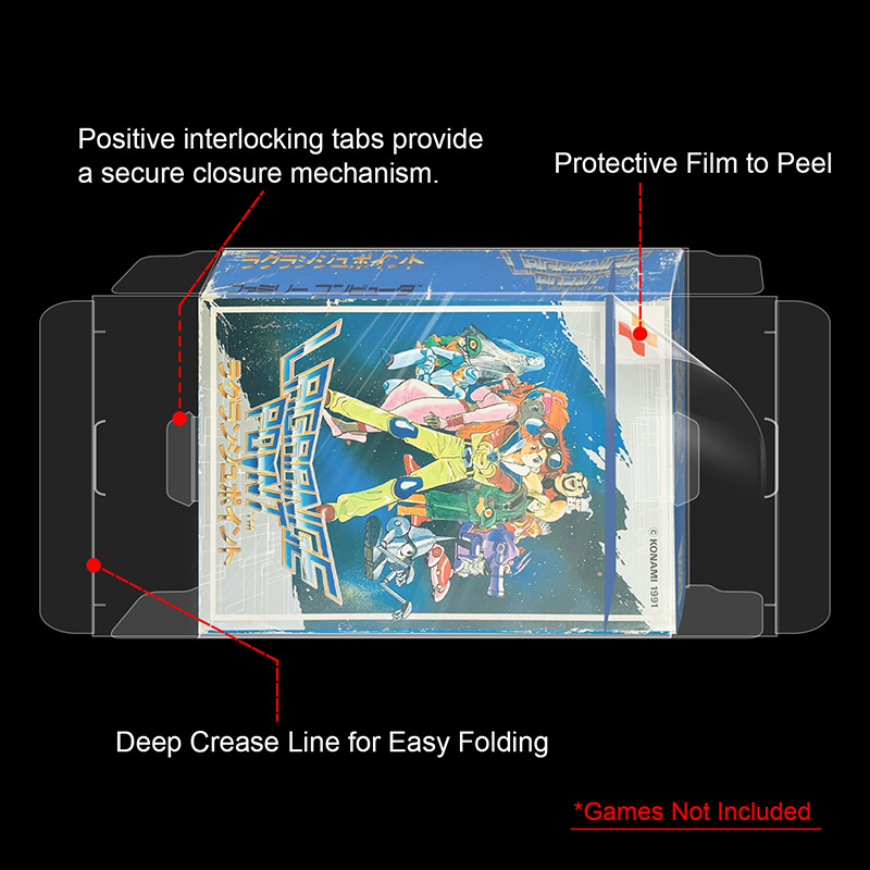 Clear Plastic Cartridge Packing Box Inner Inlay Tray Display Storage Case for Konami large Famicom games