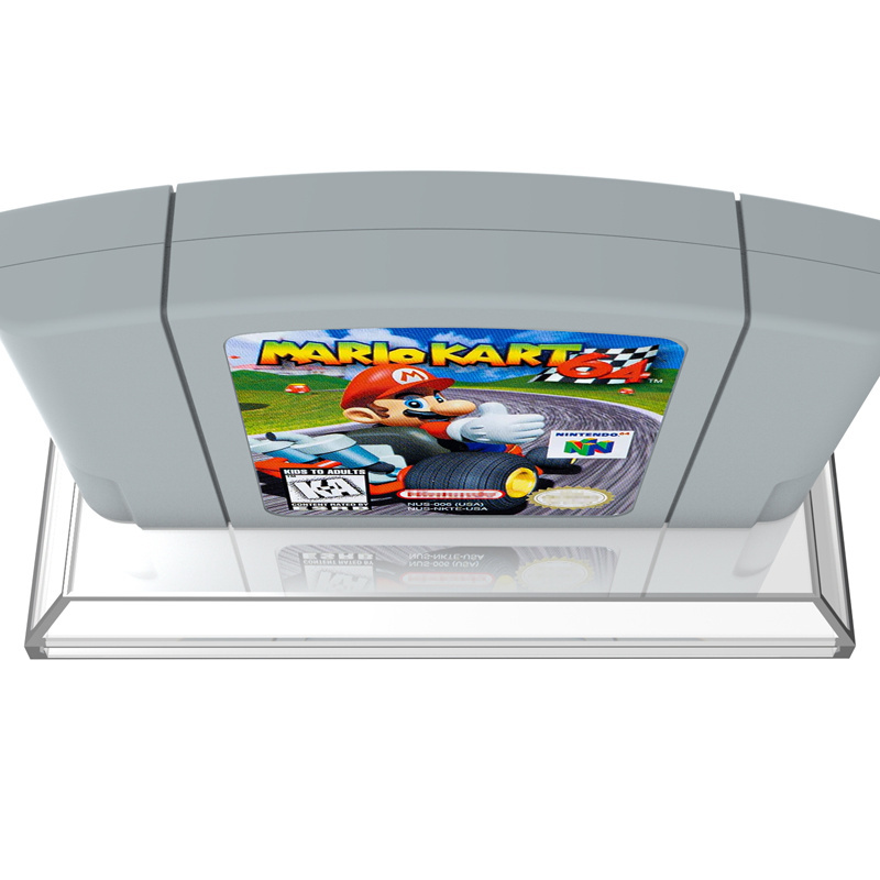 Clear Game Card Display Stand for Nintendo N64 Game Cartridge Game Card Holder