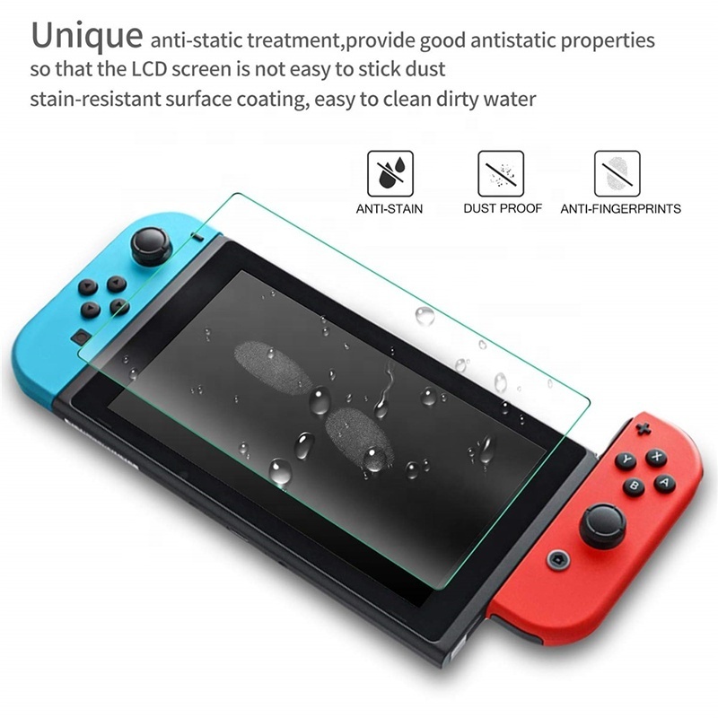 Anti-Fingerprint & Bubble HD Clear 9H Tempered Glass Screen Protector for Nintendo Switch Lite OLED Gaming Console Accessories